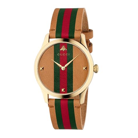 gucci red black and green yellowwatch|Gucci unisex watch.